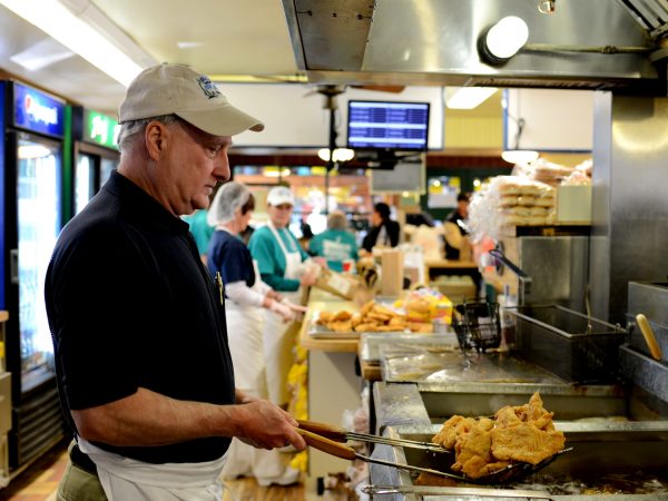 Joe Coleman has been in the fish business for the past 40 years, and he can be seen manning the fryers most days during the lunch rush.