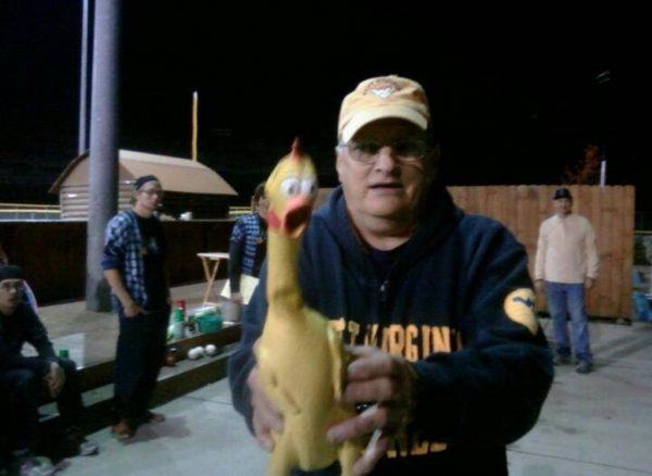 Don Chamberlin hosts the field games. Last year was the first time I grabbed a rubber chicken and tried to toss it into a bucket. I was unsuccessful last year but will try again this year.