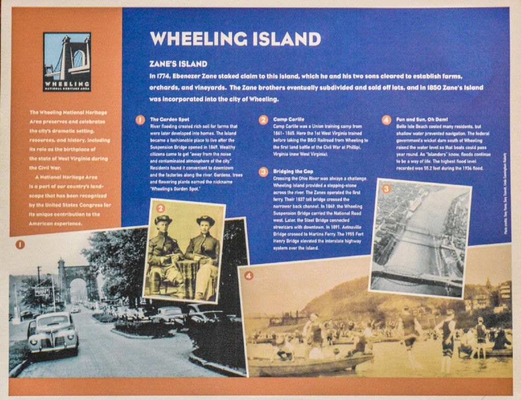 Floodwall - Island history sign-resized