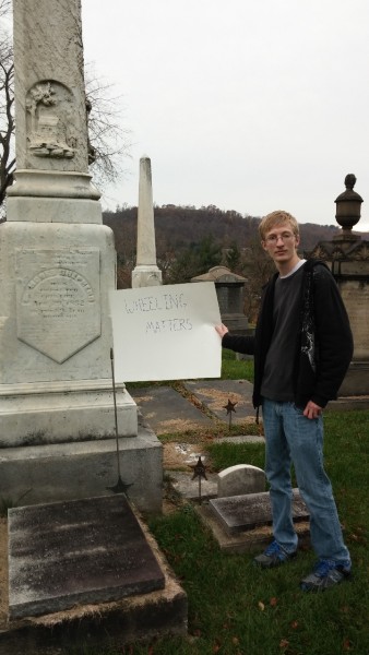 I’ve always admired the Shepherd Mansion, but once I learned that Moses and Lydia Shepherd were buried at Stone Church Cemetery I wanted to visit their monument. If you know where to look, you can see their house from the monument. – Zach Runyon