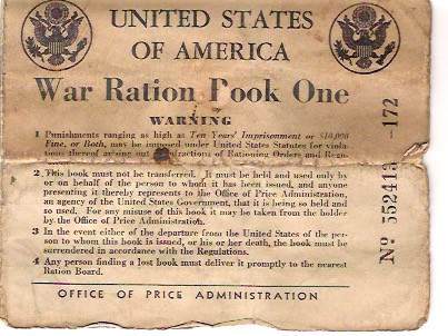 One of Tom Minns’ old war ration books.