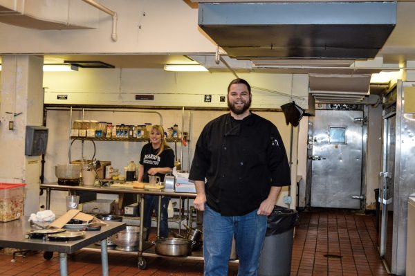The "Vagabond Chef" - Matt Welsch - opened the Vagabond Kitchen in the McLure Hotel in June. The restaurant currently employees 15 people, including pastry chef Jamie Moffat (on left).