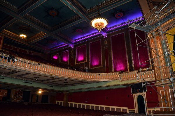 New LED lighting was adding to the Capitol Theatre interior in l;ate 2014.