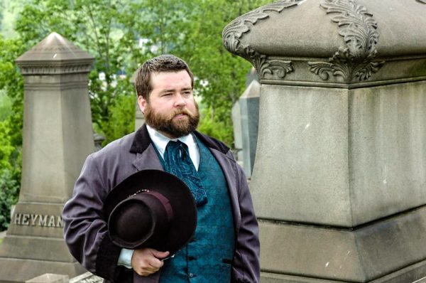 Jeremy Morris has volunteered his time to portray former prominent Wheeling residents during events at some of the Friendly City's oldest cemeteries.