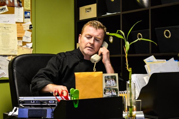 Working the phones is a huge portion of Bob Bailey's catering business. IN the past year, Bailey estimated he catering between 900 and 1,000 meals for wedding receptions, charitable gatherings - even school lunches and private meals.