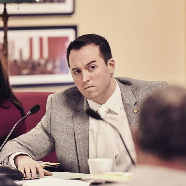 A photographer for the West Virginia Legislature caught Del. Fluharty during this "raised eyebrow" moment during the freshman lawmaker's first regular session.