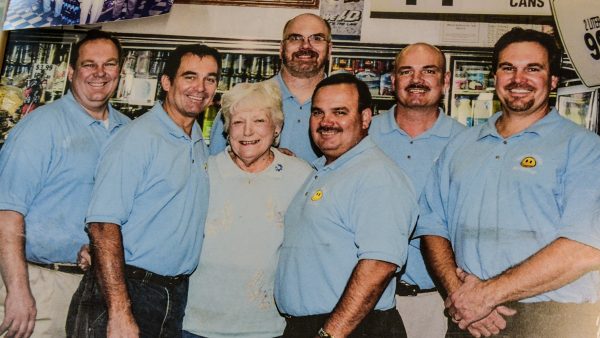 All six Miller brothers with founder Nancy Neely.