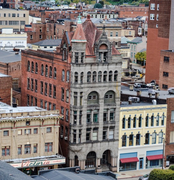 The Professional Building, owned by Glenn Elliott, is located in the heart of downtown Wheeling and is the home of "Chisel Box."