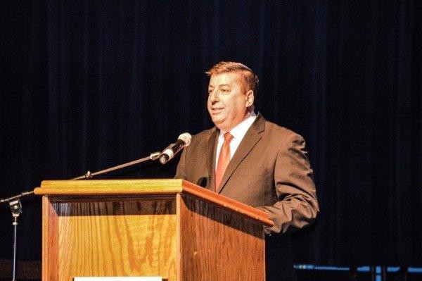 Fahey provided the introductory comments during the State of the City Address at Wheeling Island Casino in February.