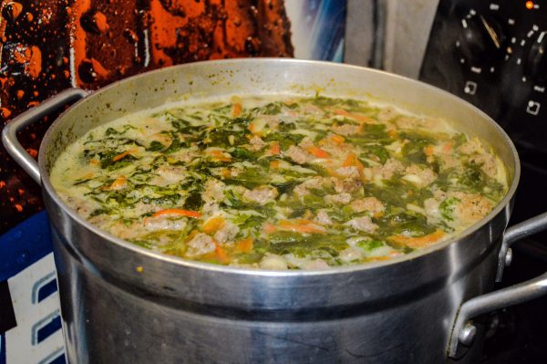 The Italian Wedding soup is one of Frank's favorites.