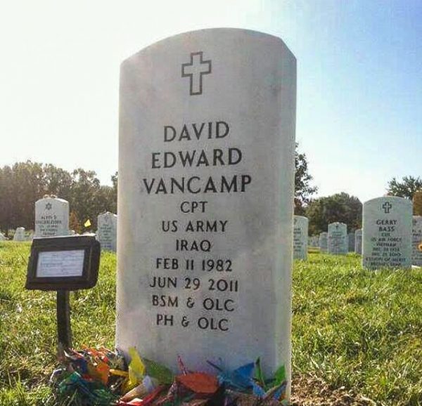 Capt. David VanCamp was laid to rest at the Arlington National Cemetery.