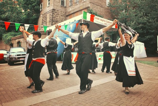 The Allegro Dance Company performs in the "Little Italy" section of the Upper Ohio Valley Italian Heritage Festival.