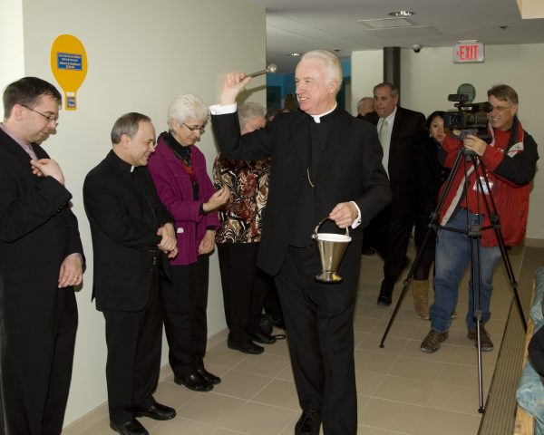 Bishop Bransfield blesses all of the capital improvements the diocese has made in the past 11 years.