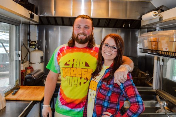Thomas Gilson decided to get into the grilled cheese business last year after working several different jobs. His sister, Jennifer, works with him each day.