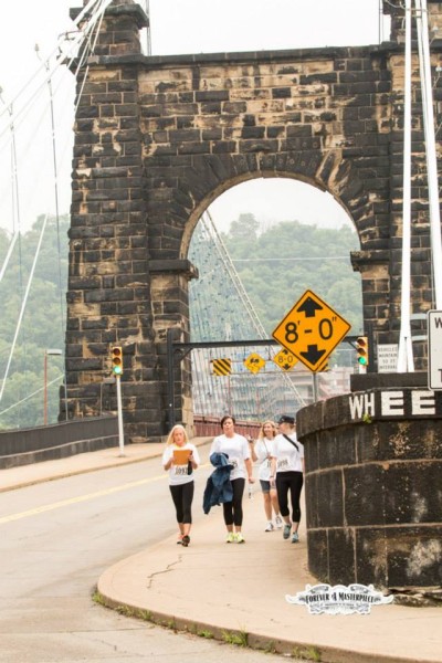 The downtown Wheeling area is packed full with historical structures like the Suspension Bridge.