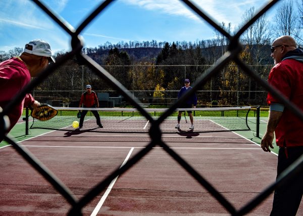 Pickle ball is played often and only in the Elm Grove section of Wheeling.