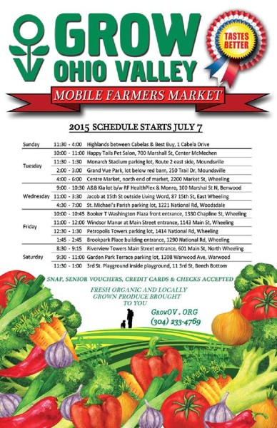 This year's mobile market schedule.