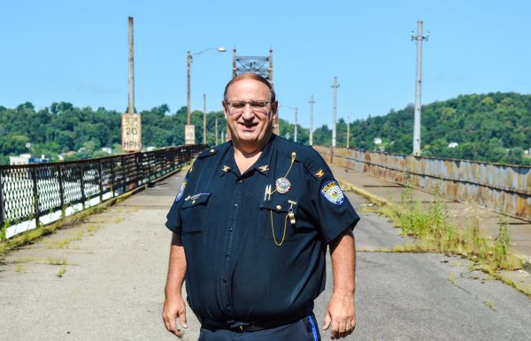 Benwood Police Chief Frank Longwell has joined city officials with attempting to configure a way for the demolition of the Bellaire Bridge.