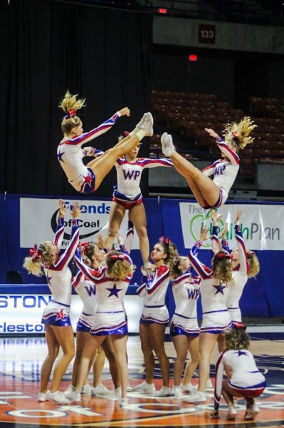 Pre-competition warmups did not go well but that's when senior leadership guided the Wheeling Park ladies to the 2015 title.