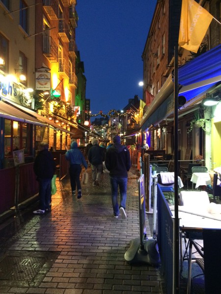 Derrick's little brother Josh walks along the Latin Quarter of Galway, Ireland in search of live music.