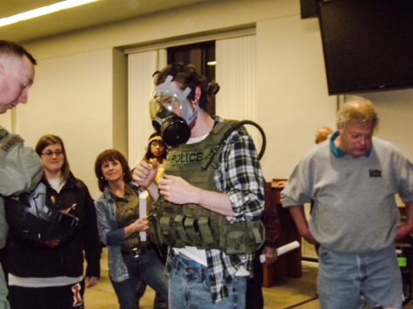 The students in the Citizens Police Academy are exposed to many aspects of police work.
