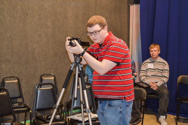 West Liberty University student Corey Knollinger was on hand to assist with the recording.