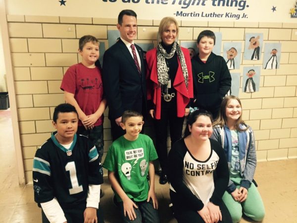Ihlenfeld visited with Bethlehem Elementary School Principal Stacy Greer and her fifth-grade students last week.