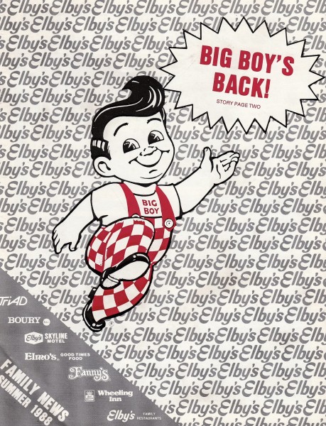 After a two-year court battle with other franchises, the Big Boy double-deck return to the Elby's menu in 1988.