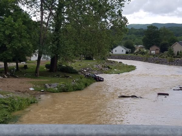 What were once silent creeks and streams in the White Sulphur Springs area raged with flood waters for nearly two days.
