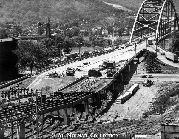 The Fort Henry Bridge, completed in the mid-1950s, was opened to traffic before the completion of Wheeling Tunnel.