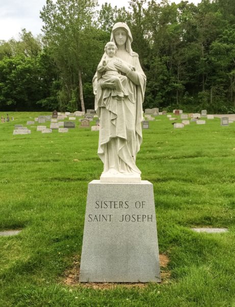 A section of the Mount Calvary Cemetery has been reserved for the burials of the Sisters of St. Joseph. Roberta Elam was interned in this area.