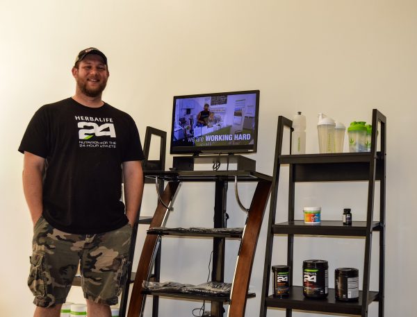 Tyler Eyerman's business also includes a retail side, too, as he offers Herbalife products.