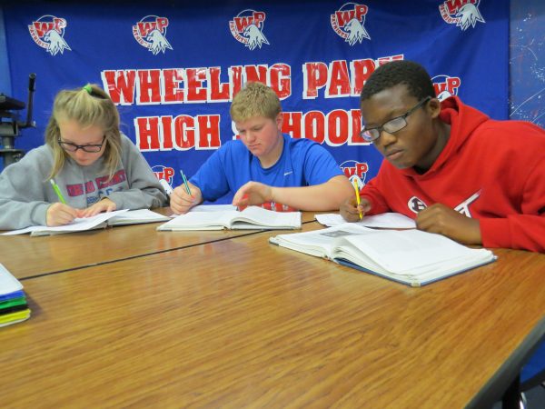 Students at Wheeling Park High have the chance to study together during each school day.