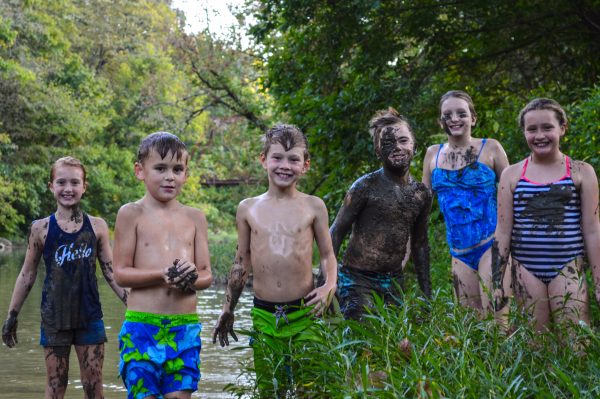 The great-grandchildren and their friends obviously take advantage of everything Big Wheeling Creek offers.