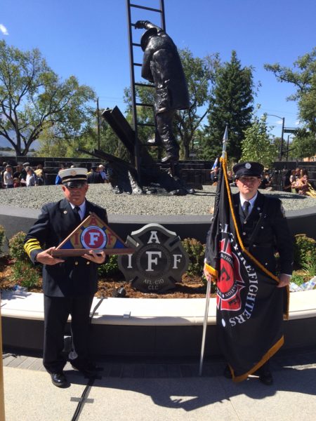 Chief Helms has been very involved with honoring firefighters who lost their lives protecting the public.