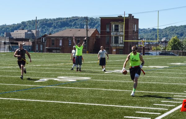 Touchdowns are touchdowns in any football game and it is true during Ohio Valley Recreational League action, too.
