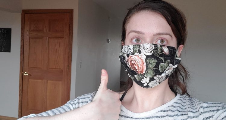 woman in facemask