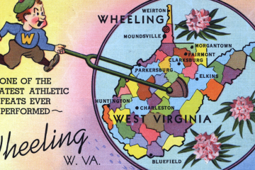 wheeling postcard