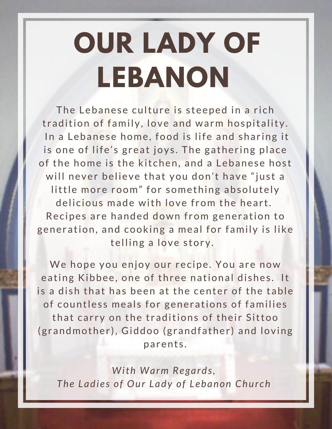 Lebanese recipe