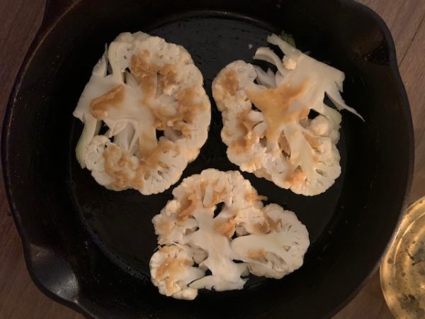 Sliced Cauliflower with Miso
