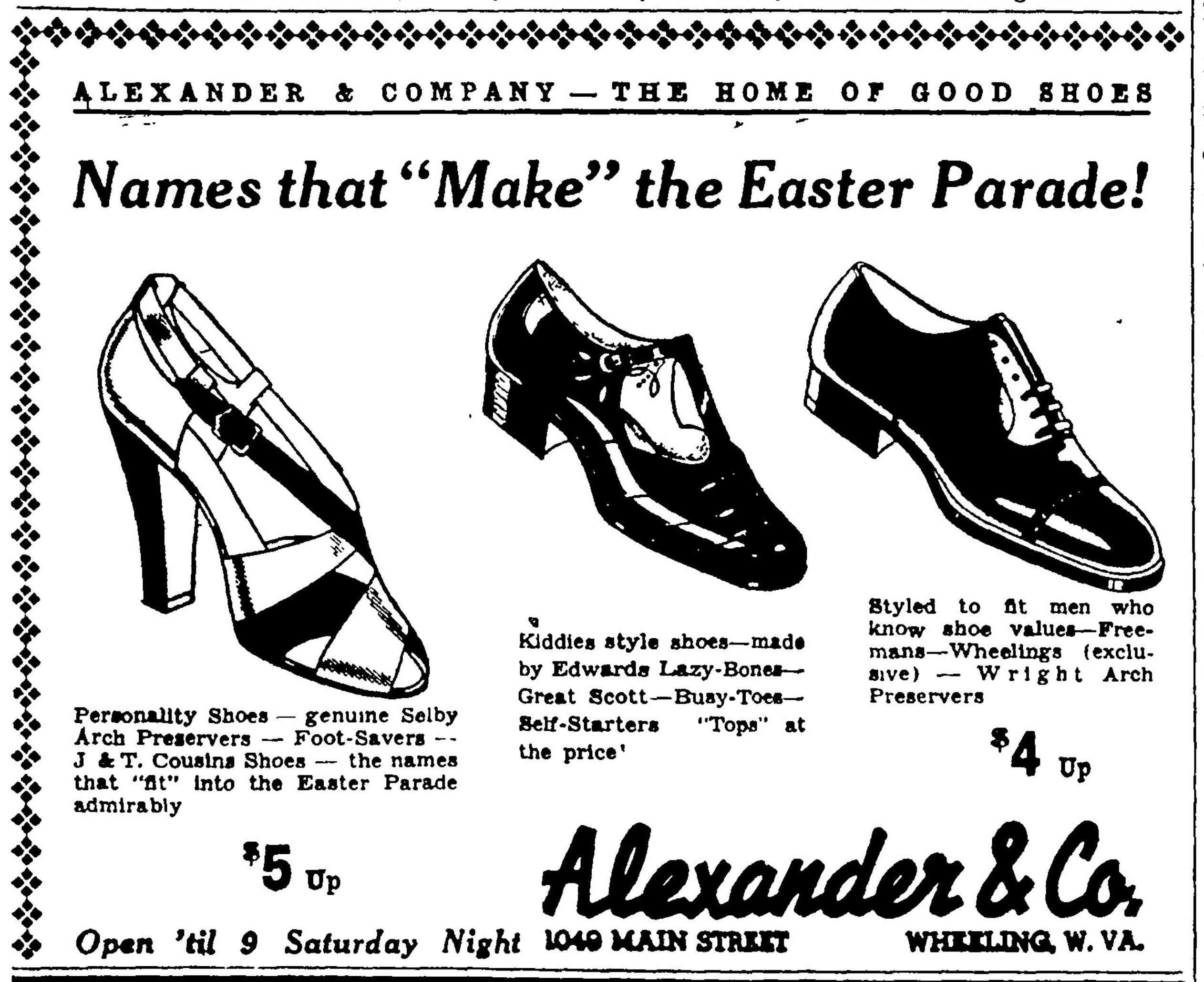 Alexander & Co - Wheeling Intelligencer, April 15, 1938