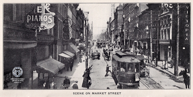 Bustling scene on Market Street
