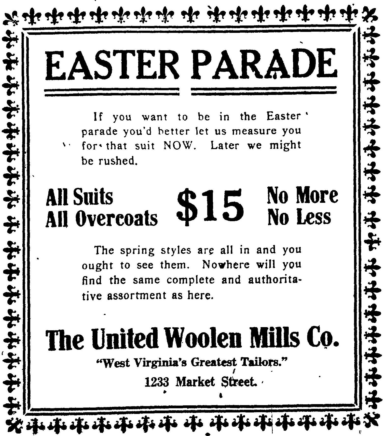 The United Woolen Mills Co. - Wheeling Intelligencer, March 23, 1911