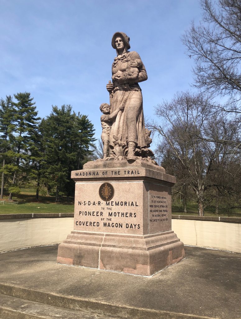 Wheeling's Madonna of the Trail as seen today