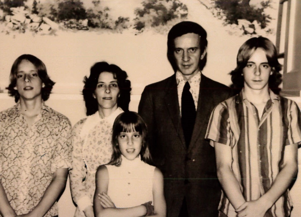 Michael and his family shortly after moving to Wheeling in 1974