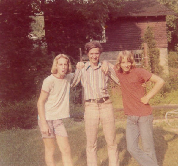 Michael with his brother and father in the mid-70s