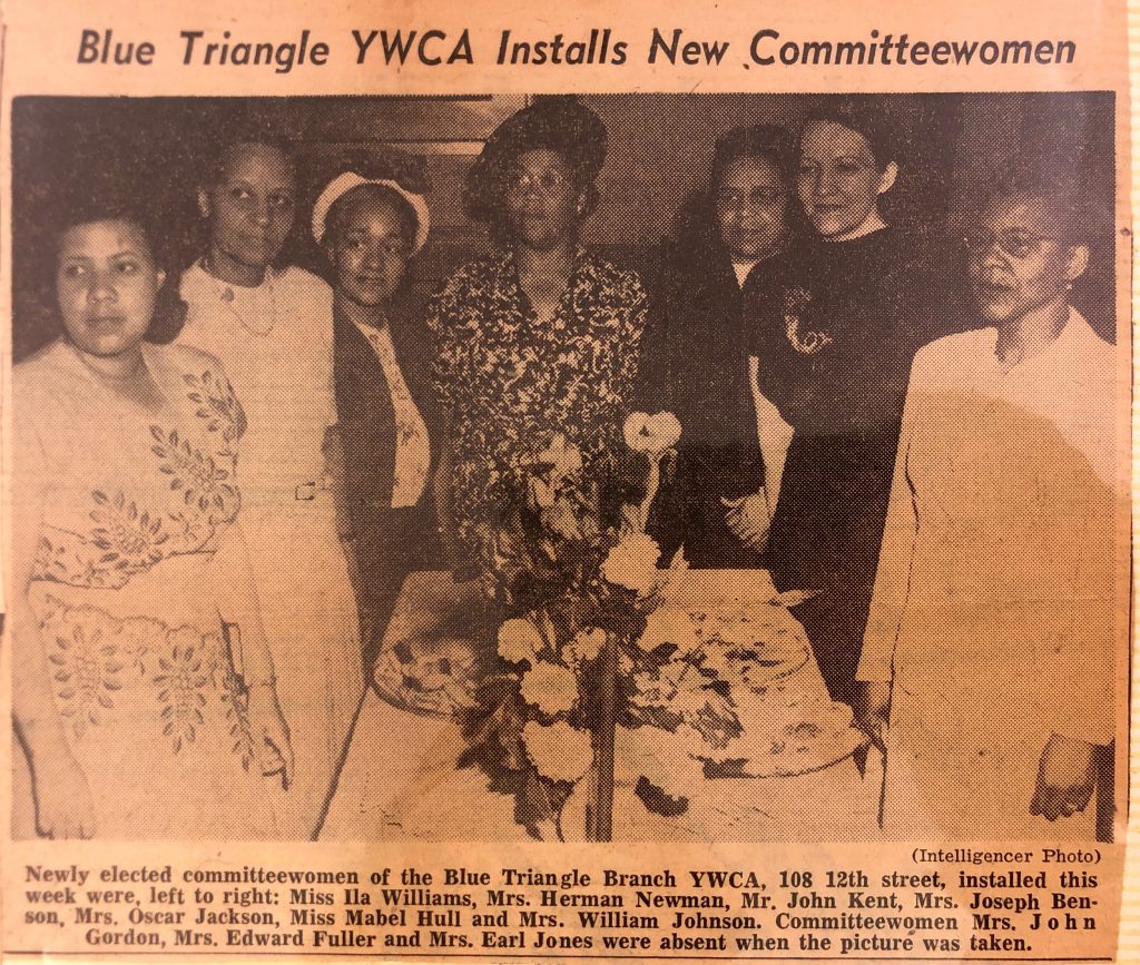 Mabel Hull with other YWCA Blue Triangle Committee Members