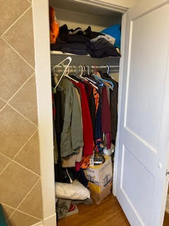 Closet before cleaning