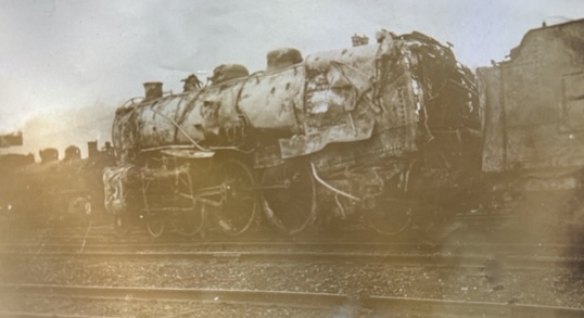 aftermath of warwood train derailment 1925 engine damage