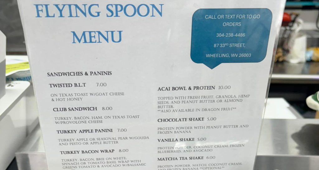 flying spoon wheeling menu